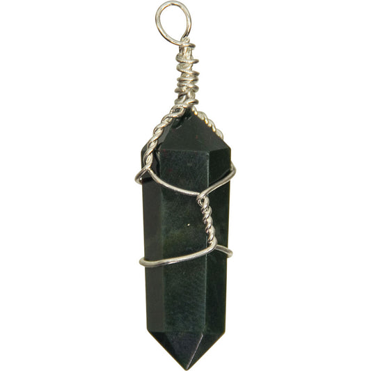 Wire Wrapped Point Pendants - Bloodstone