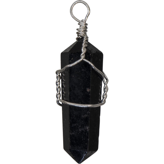 Wire Wrapped Point Pendants - Black Tourmaline