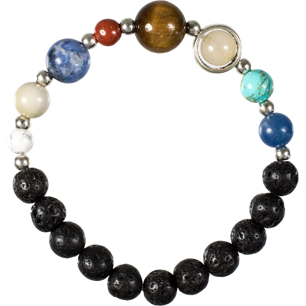 Gemstone & Lava Solar System Bracelet