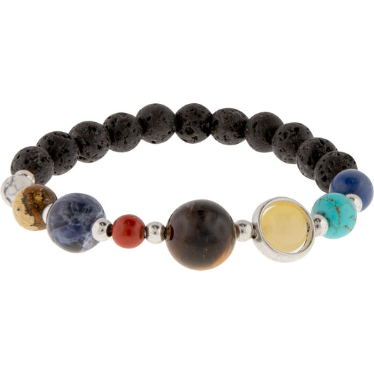Gemstone & Lava Solar System Bracelet