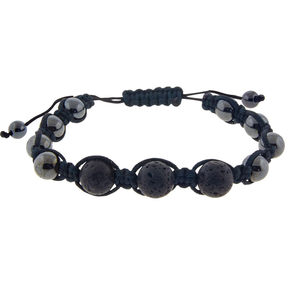 Magnetic Hematite Bracelet - Lava Rock