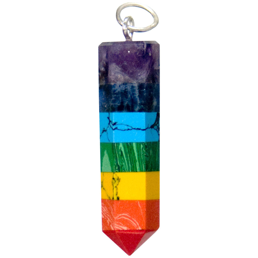 Chakra Stone Carved Point Pendant