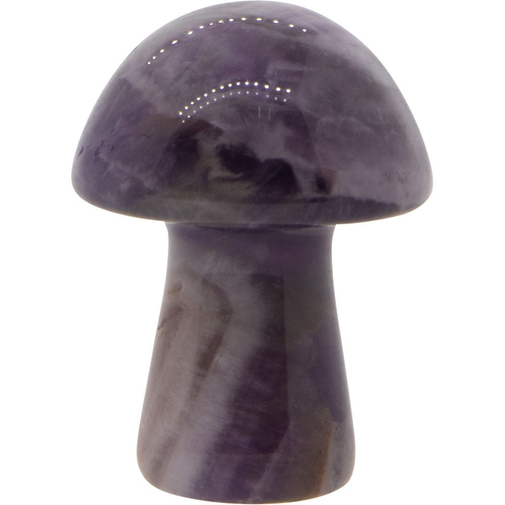 Gemstone 1"  Mushroom -Assorted Stones-Chevron Amethyst, Fluorite, Sodalite, Moss Agate, Obsidian, Rose Quartz, Blue Goldstone