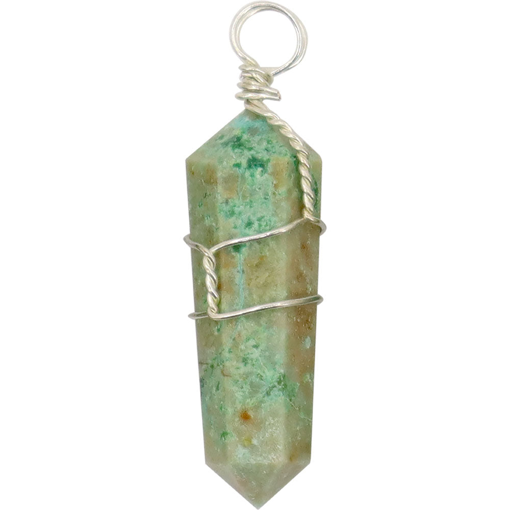 Wire Wrapped Point Pendant - Turquoise