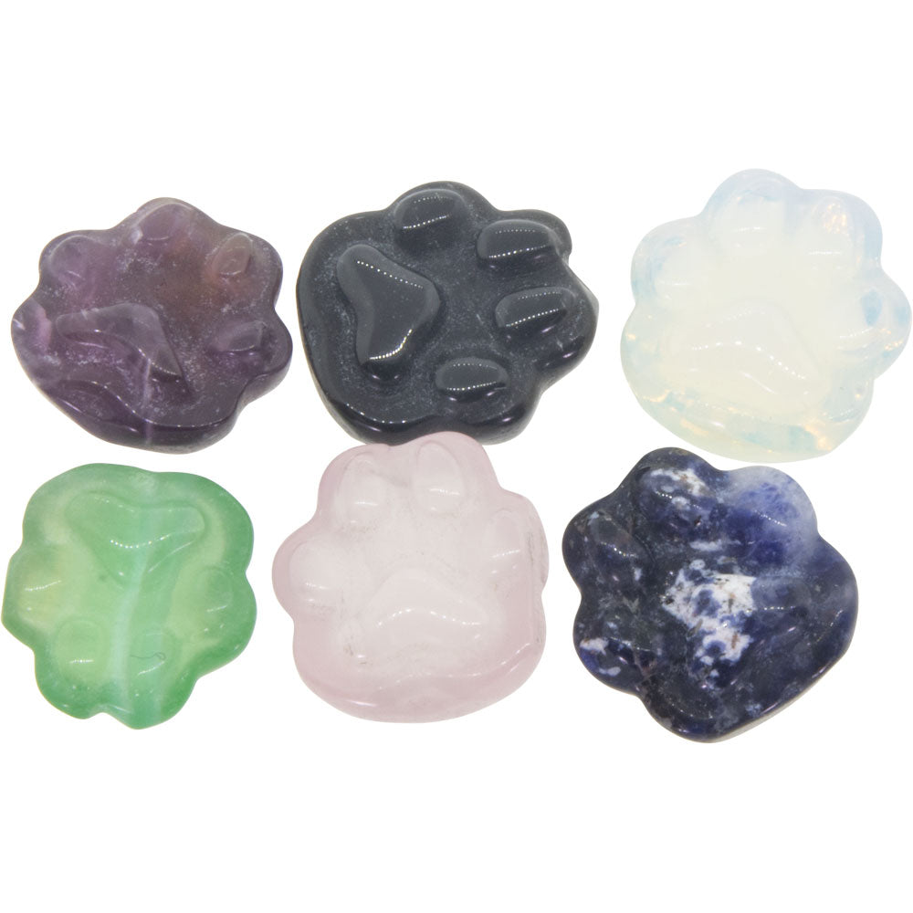 Gemstone Pocket Stone - Dog Paw Assorted