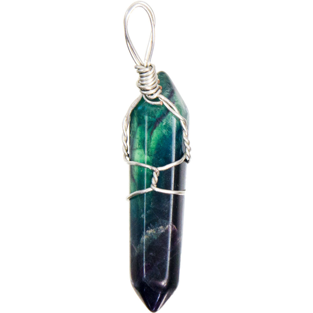 Wire Wrapped Point Pendants - Fluorite