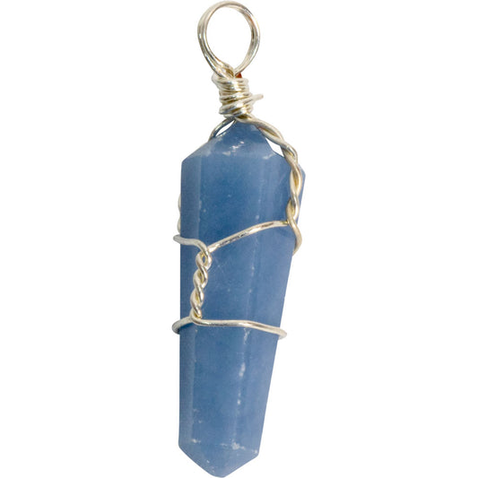 Wire Wrapped Point Pendants - Angelite