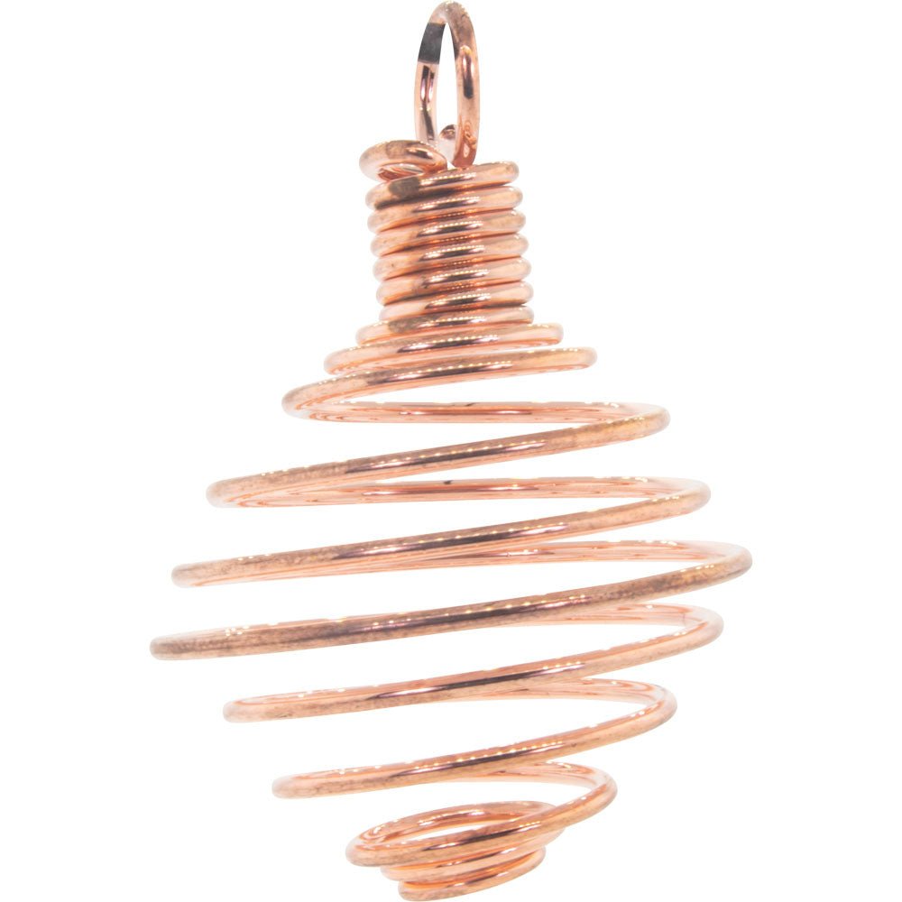 Large Tumbled Stone Cage Empty Copper