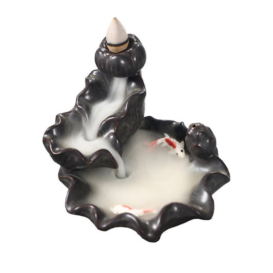 Koi Pond Ceramic Backflow Burner