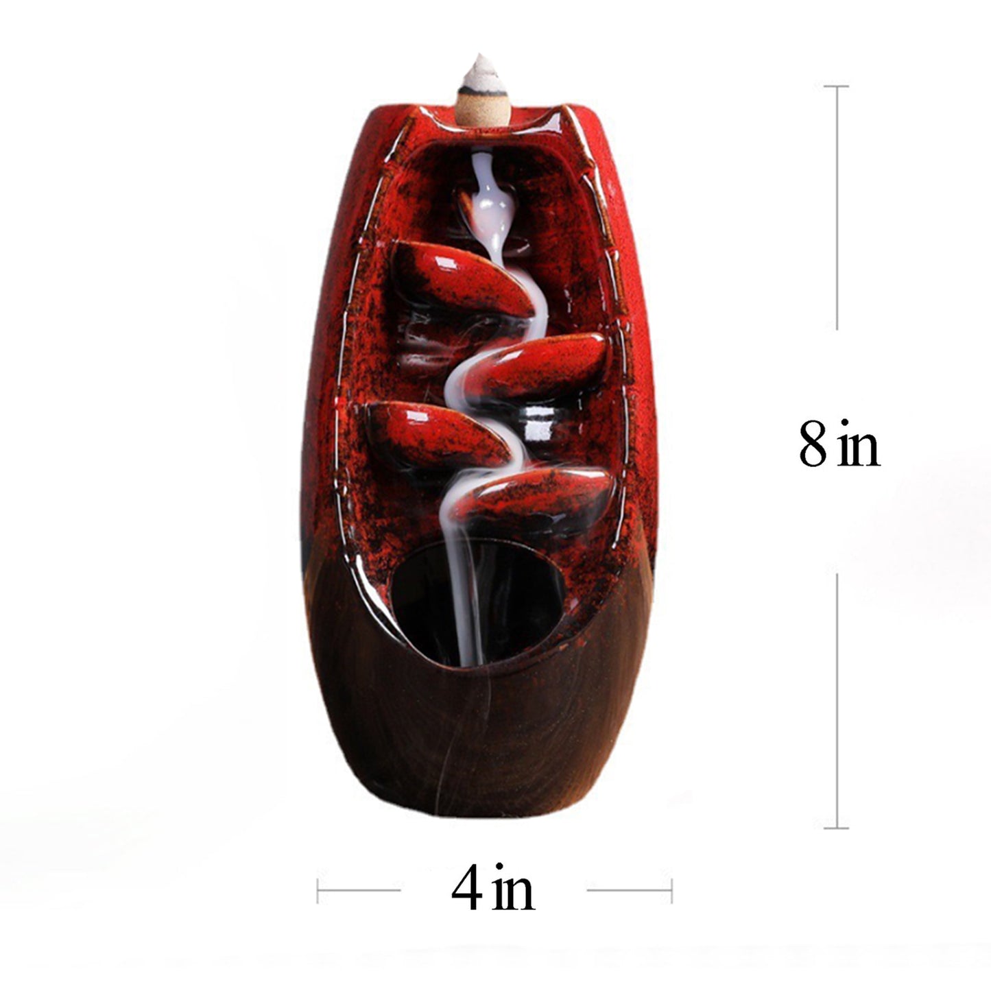 Crimson Zen Ceramic Backflow Burner