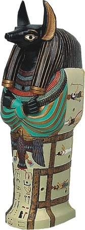 11" Egyptian Incense Burner Box -  Anubis -65166