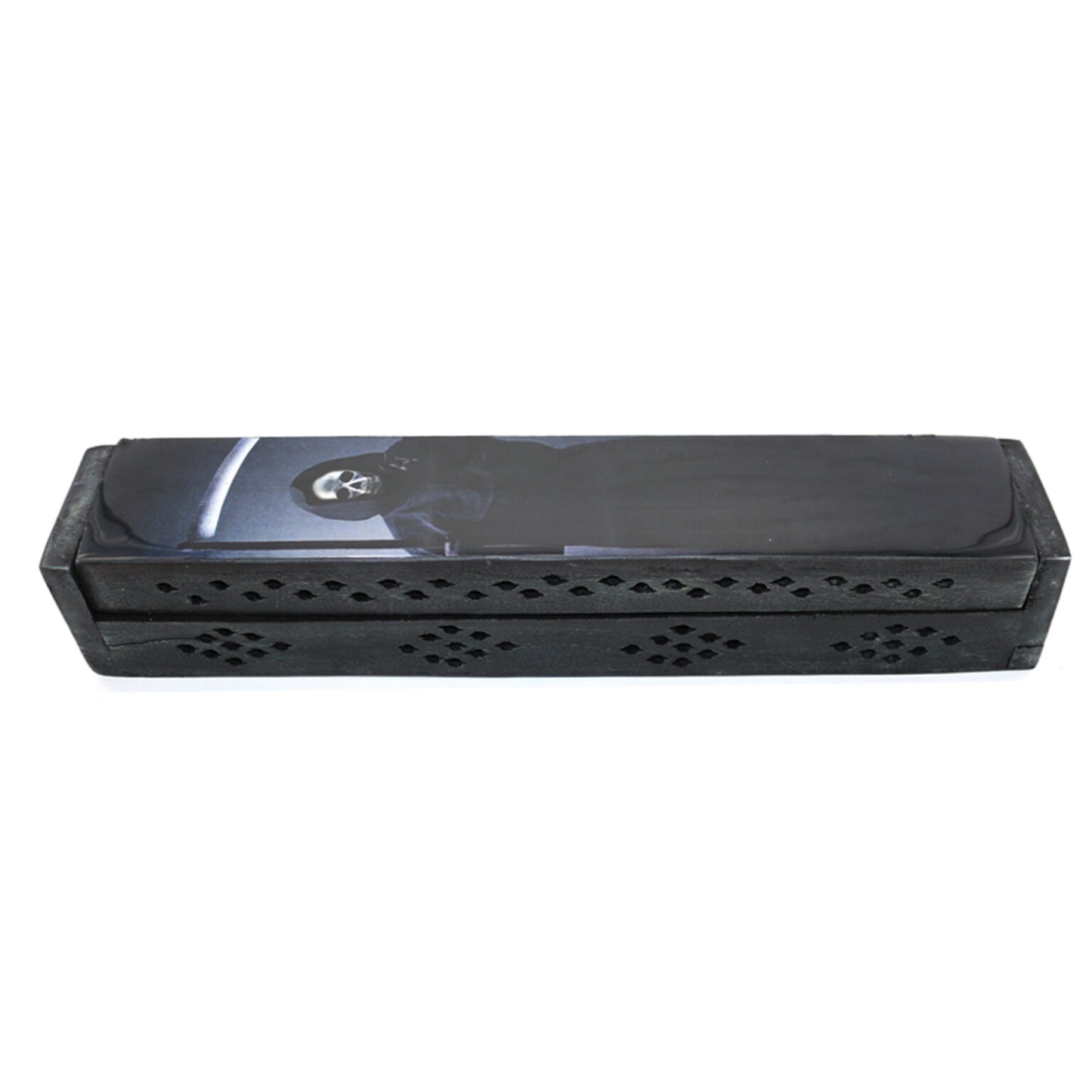 Grim Reaper Black Wooden Coffin Box