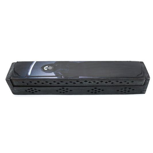 Grim Reaper Black Wooden Coffin Box
