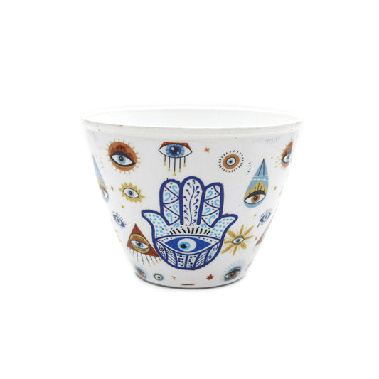 3" Hamsa Hand Metal Smudge Bowl