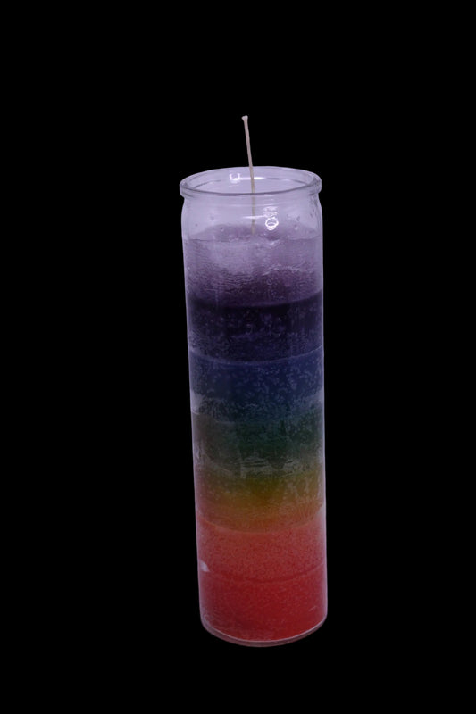 Solid 7 Color Chakra 5-7 day candle