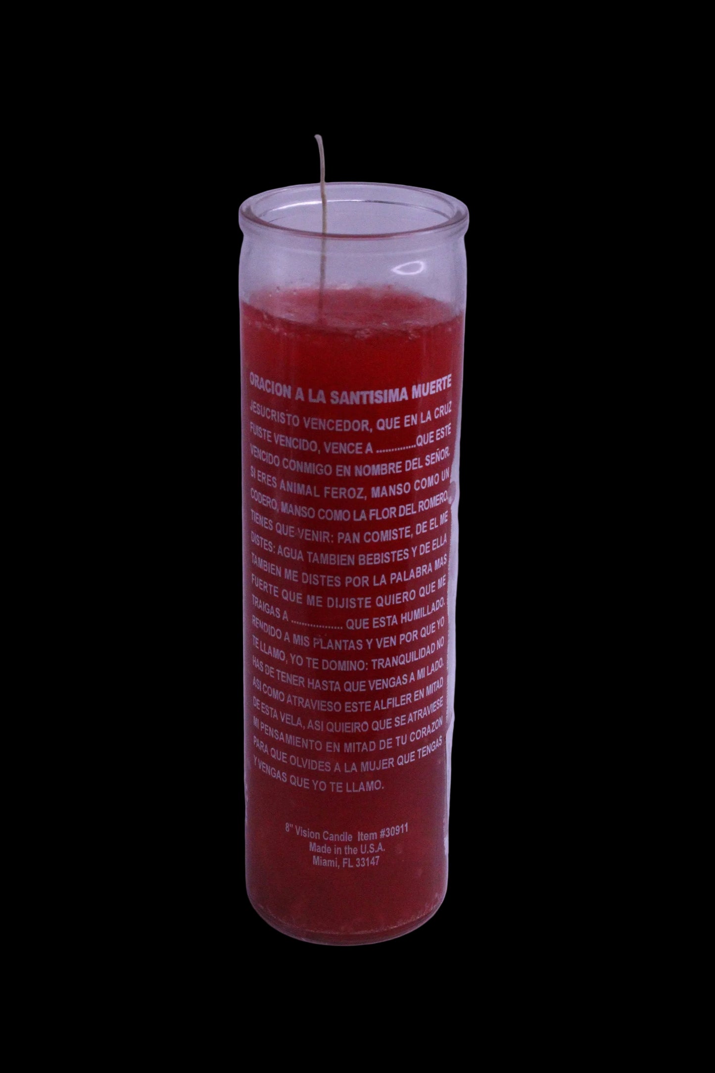 Santa Muerte Red 5-7 day candle U/D