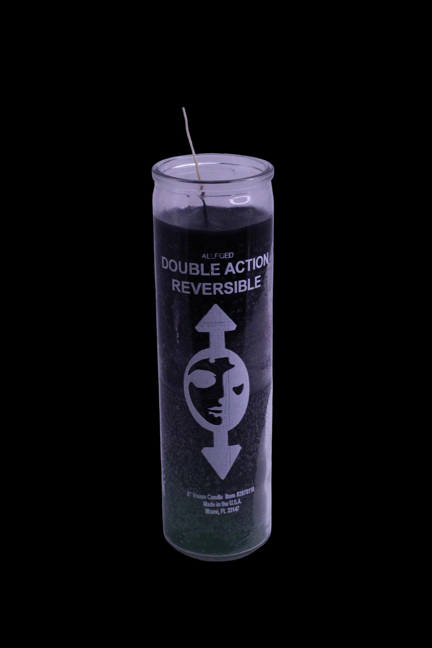 Reversible Green & Black 5-7 day candle U/D