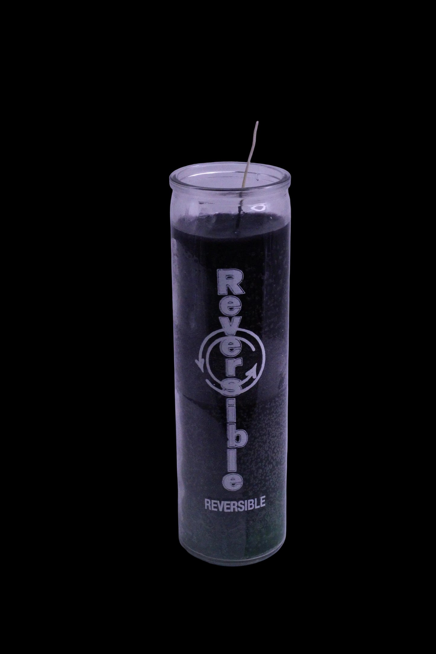 Reversible Green & Black 5-7 day candle U/D