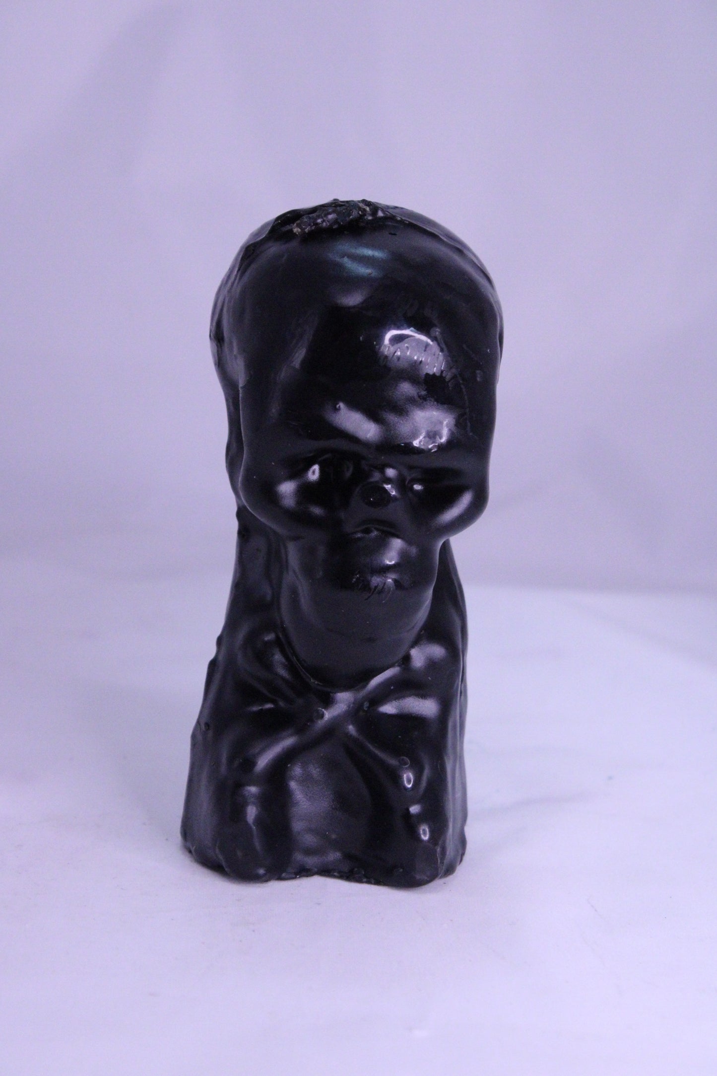 Skull Figure Candle Black