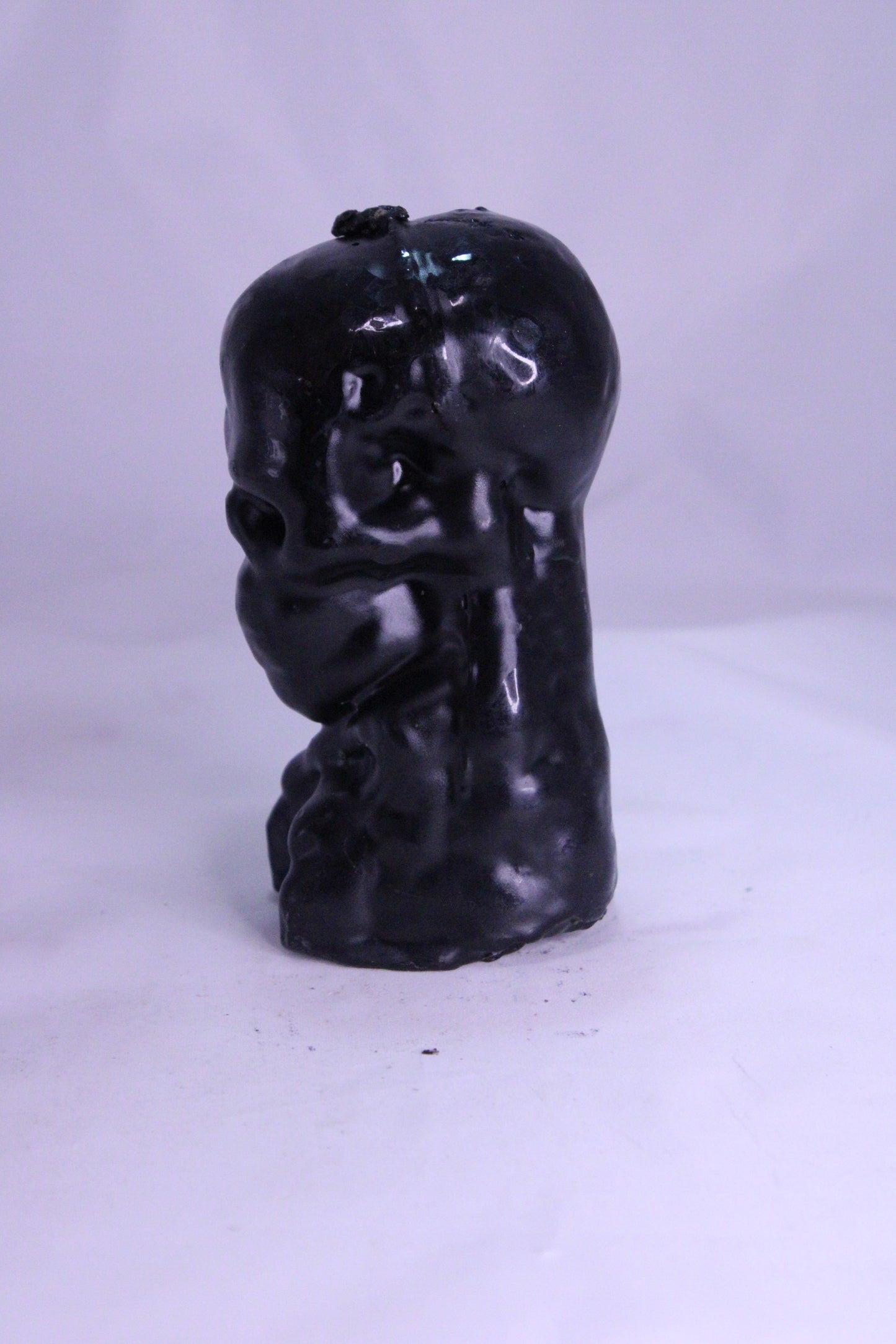 Skull Figure Candle Black
