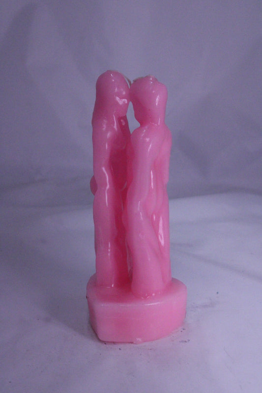 Lovers Figure Candle Pink