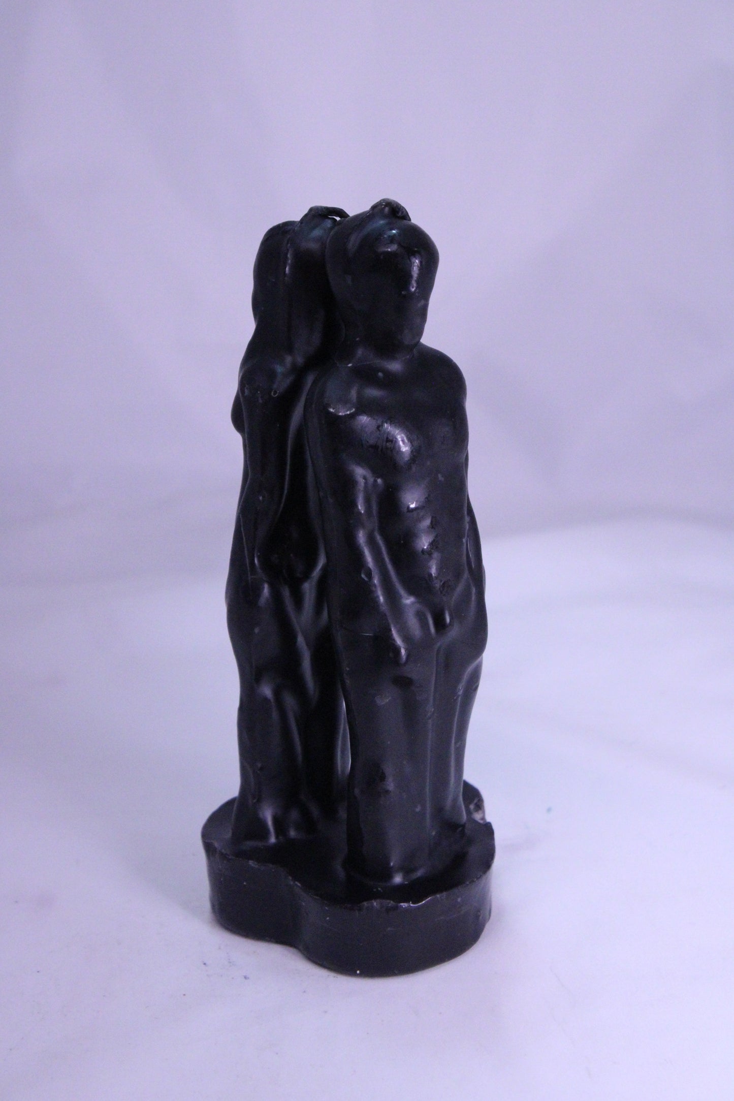 Male & Female Back To Back Figure Candle Black