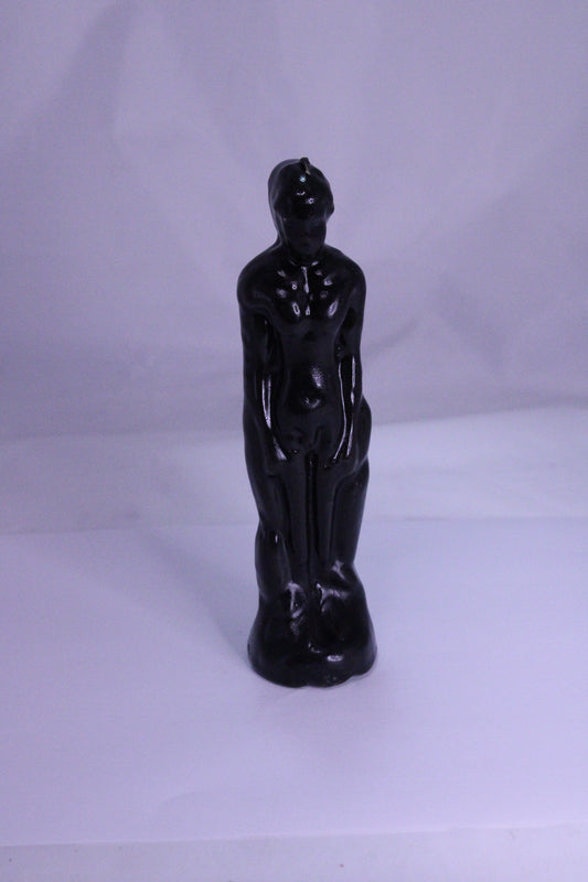 Male Figure Candle Black