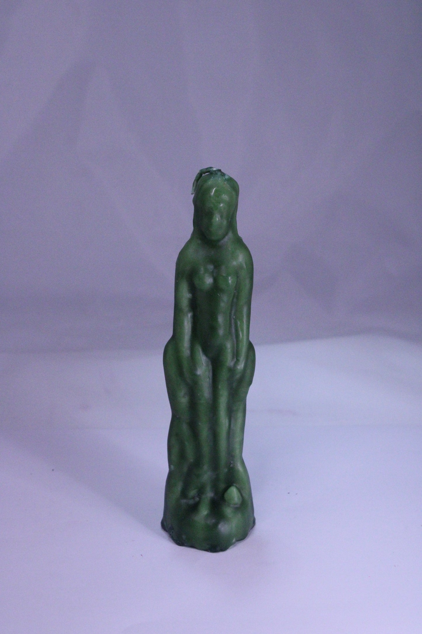 Female Figure Candle Green