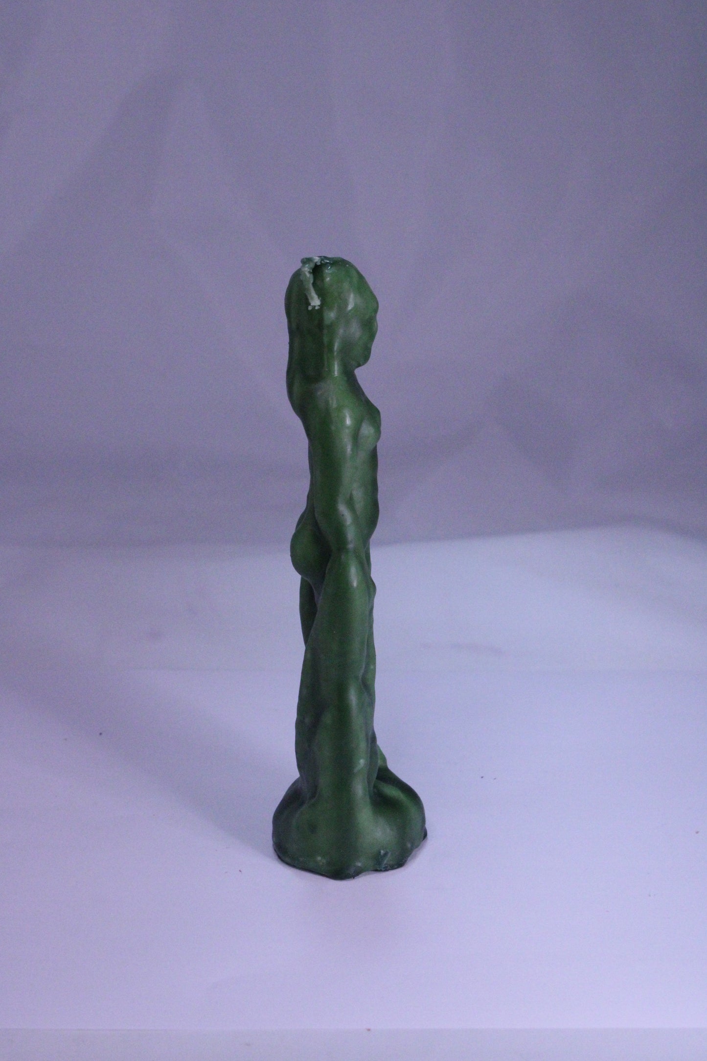 Female Figure Candle Green