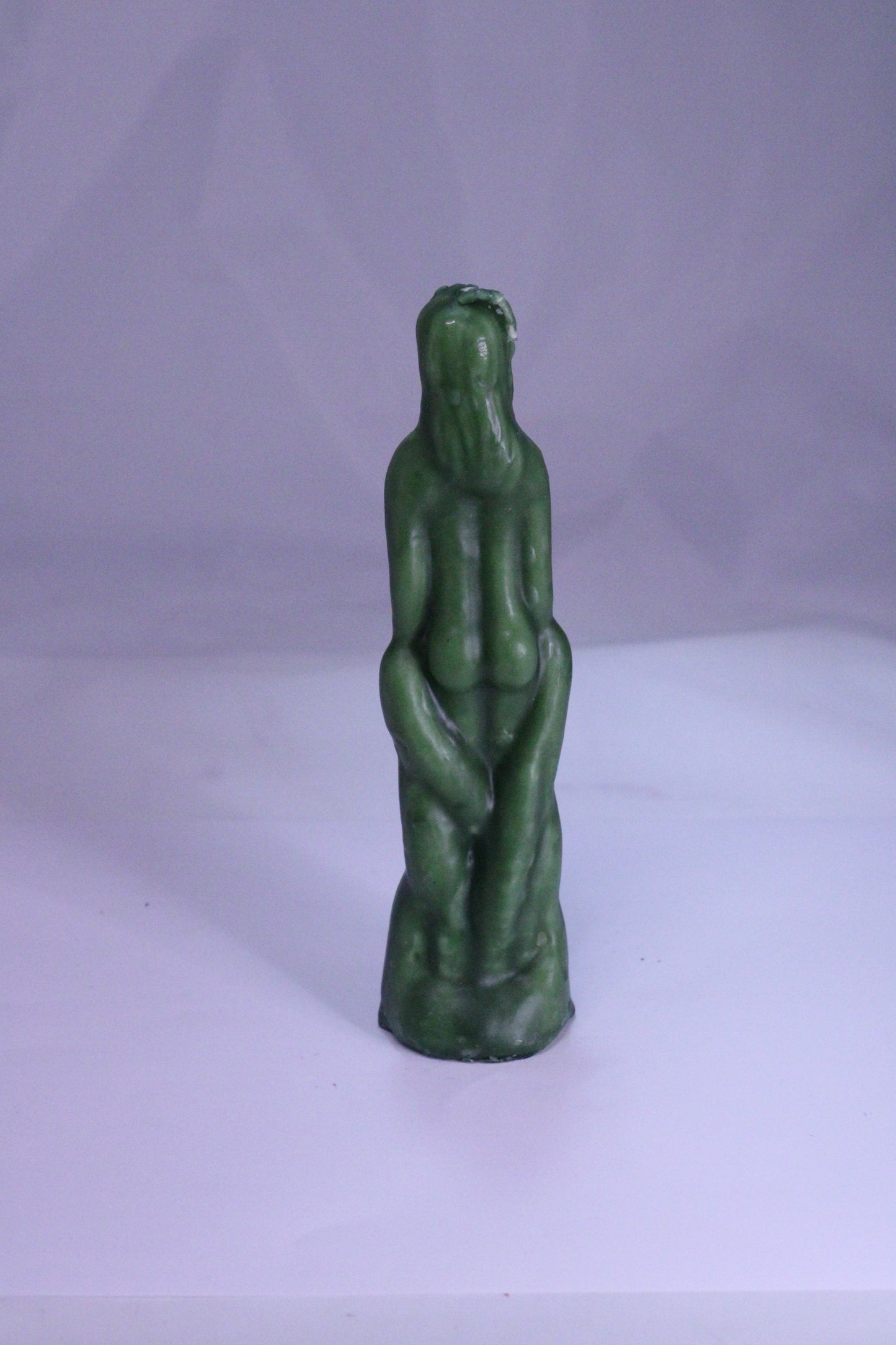 Female Figure Candle Green