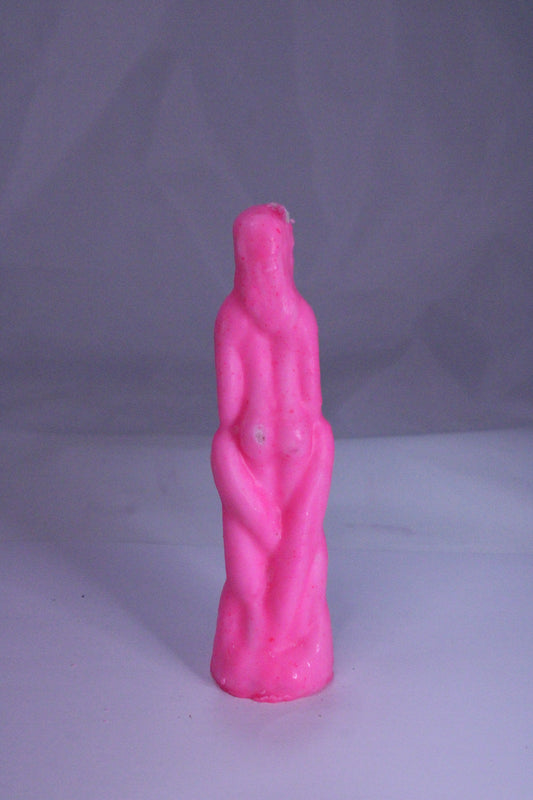 Female Figure Candle Pink