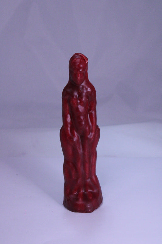 Female Figure Candle Red