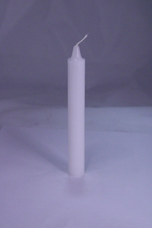 White 6 Inch Taper Candle