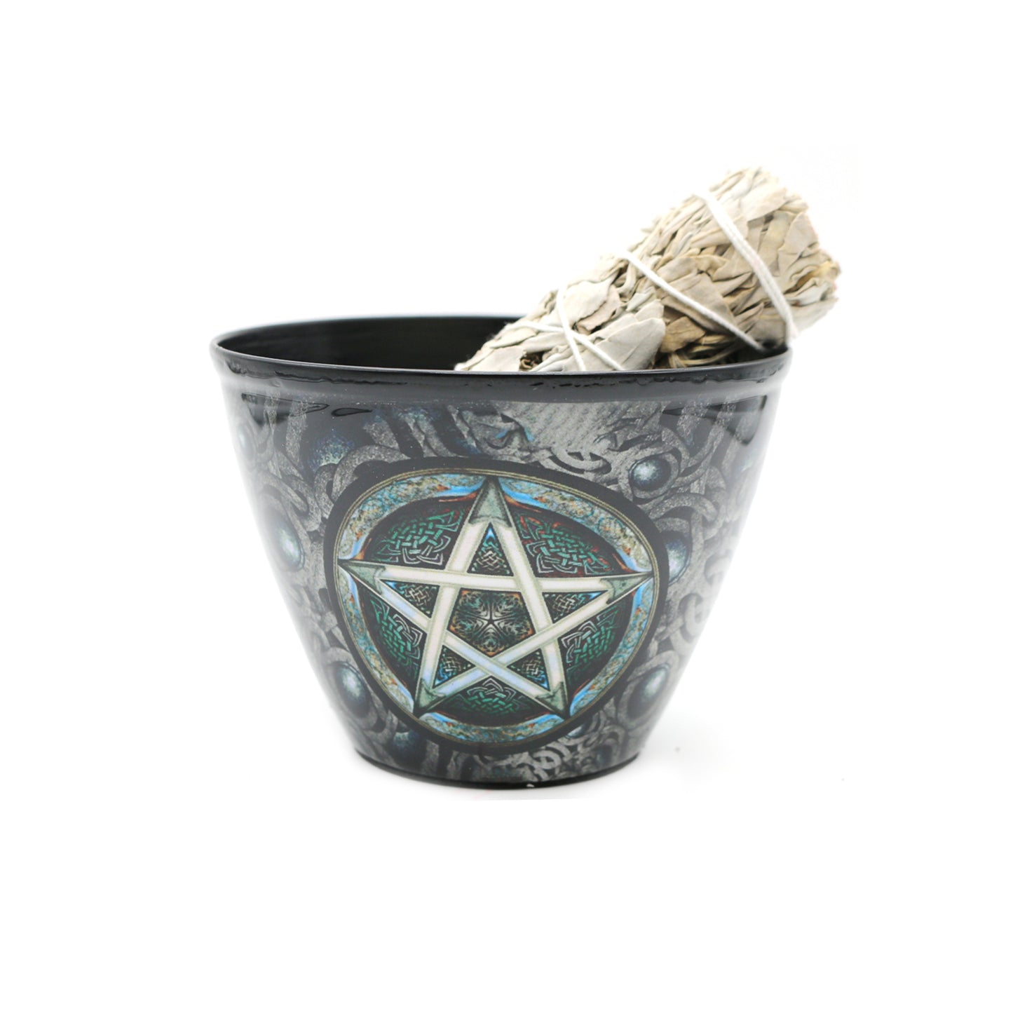3" Pentacle Metal Smudge Bowl