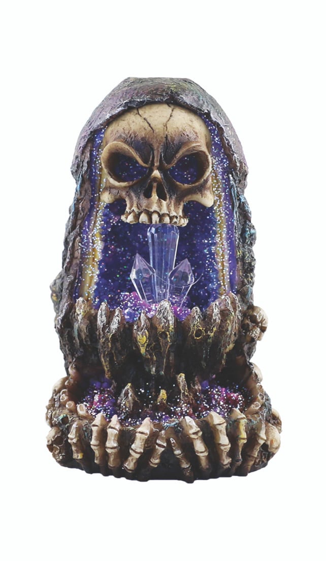 6.5" Skull Backflow Burner With LED