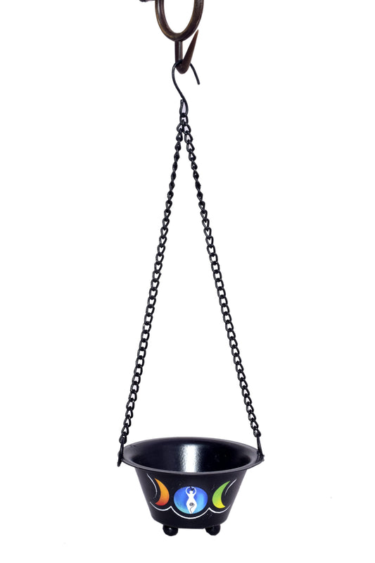 3.25" Triple Moon Goddess Hanging Burner Bowl