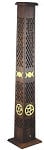 19" Wooden Incense Tower - W/Triple Moon & Pentacle