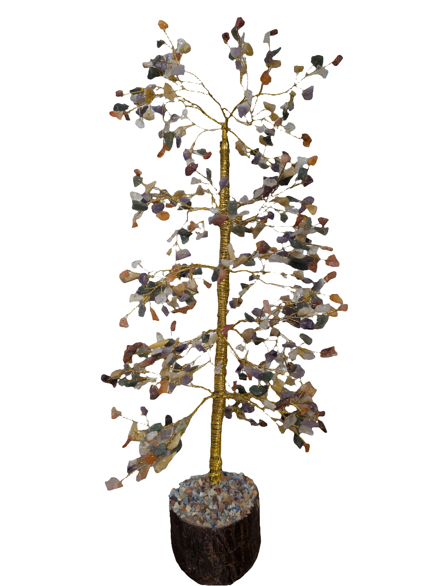 500 mixed stone/wood base Gemstone Tree