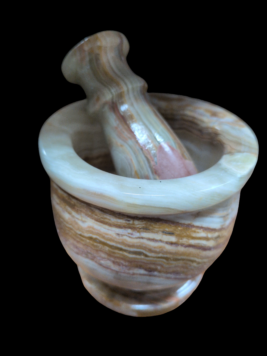 3.5" Green Onyx Mortor and Pestal