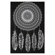 Cotton Powerloom Dream Catcher Tapastry Black/White 55 x 85
