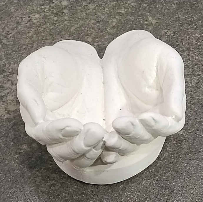 Large Palmed Hands stone rest