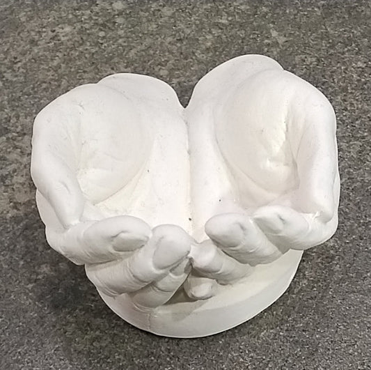 Small Palmed Hands stone rest