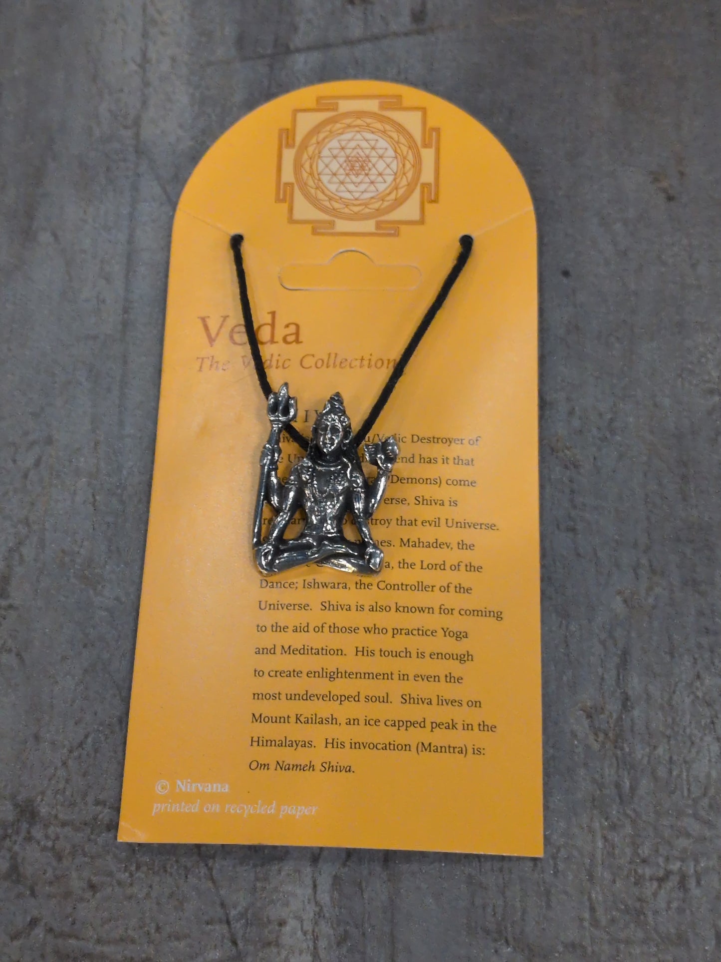 Veda / Vedic Collection Shiva Pewter Pendant