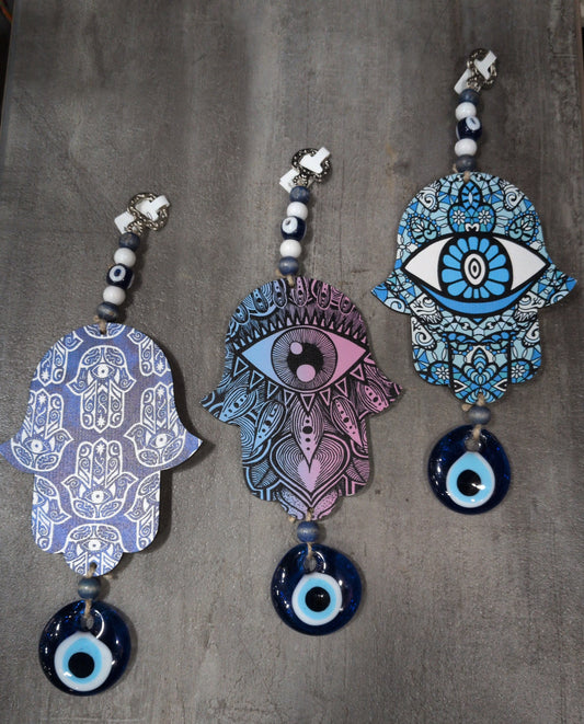 Assorted Evil Eye Fatima Hand wall hangers