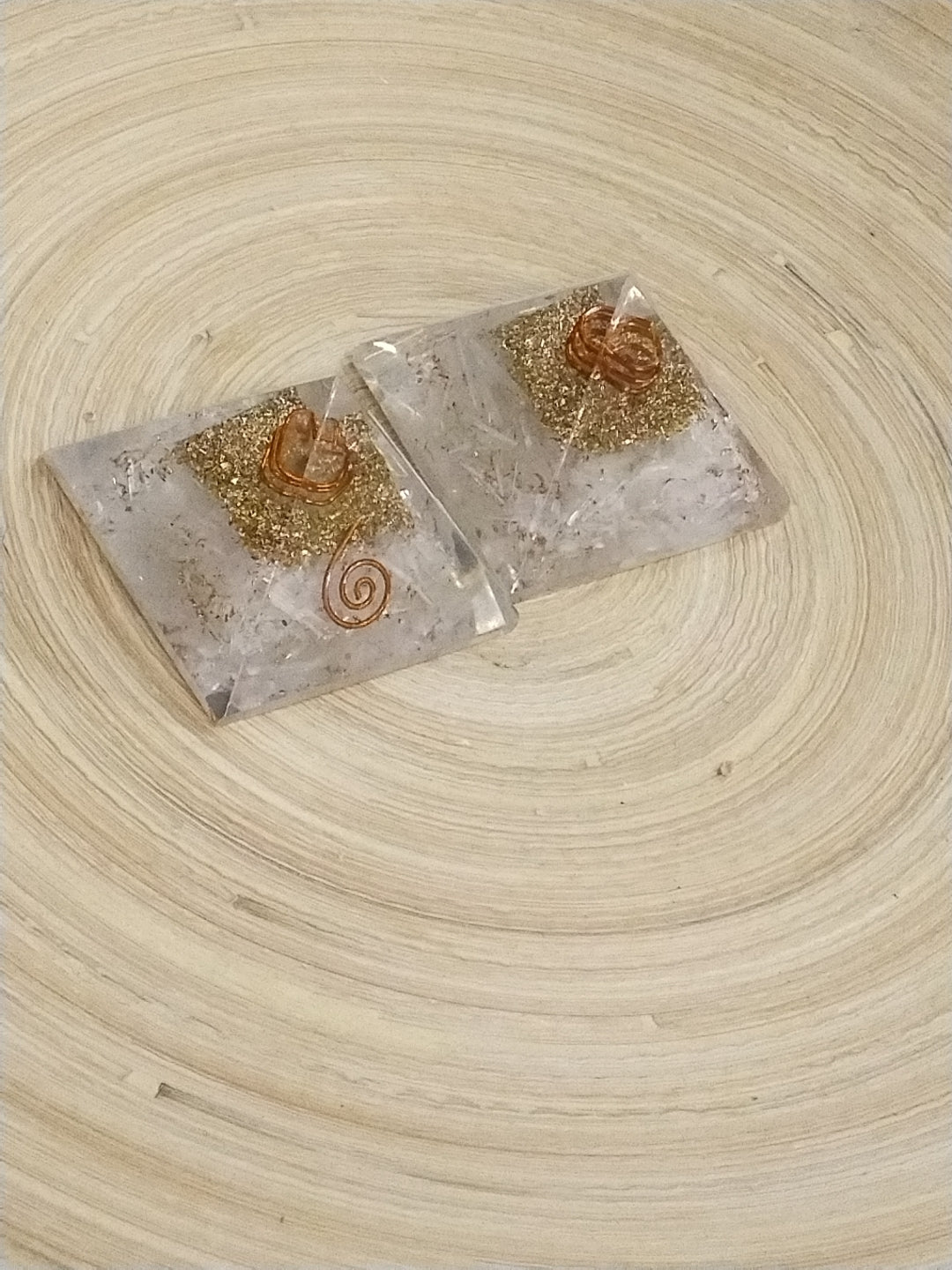 Miniature Pink & Gold Secret Spiral Pyramid