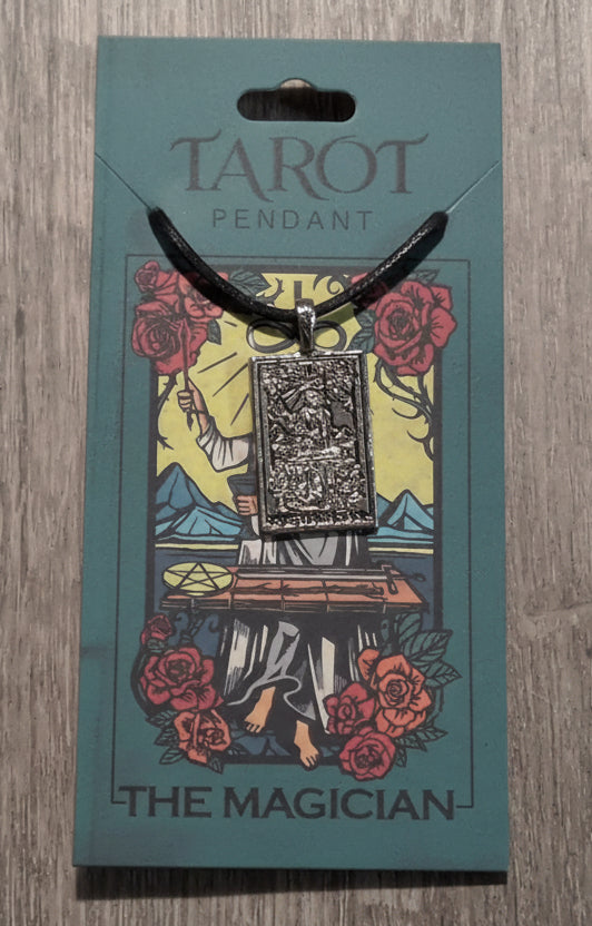 Tarot collection The Magician Pewter Pendant w/ Leather cord
