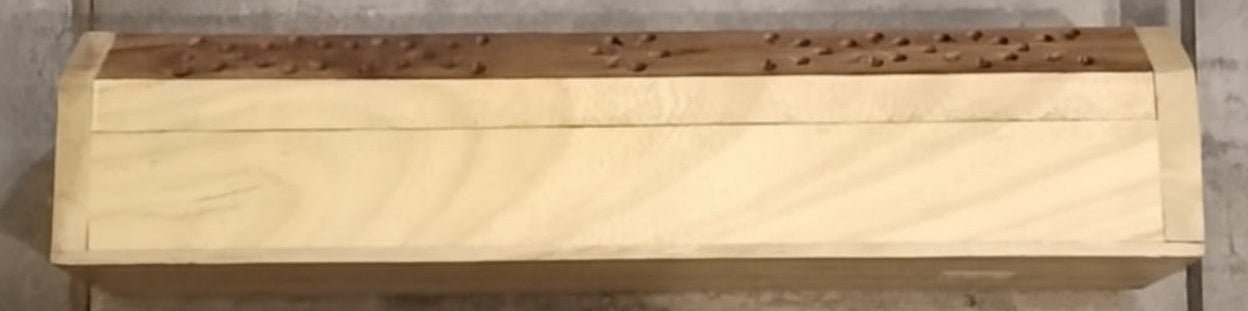 Two-tone wood Incense Coffin Box