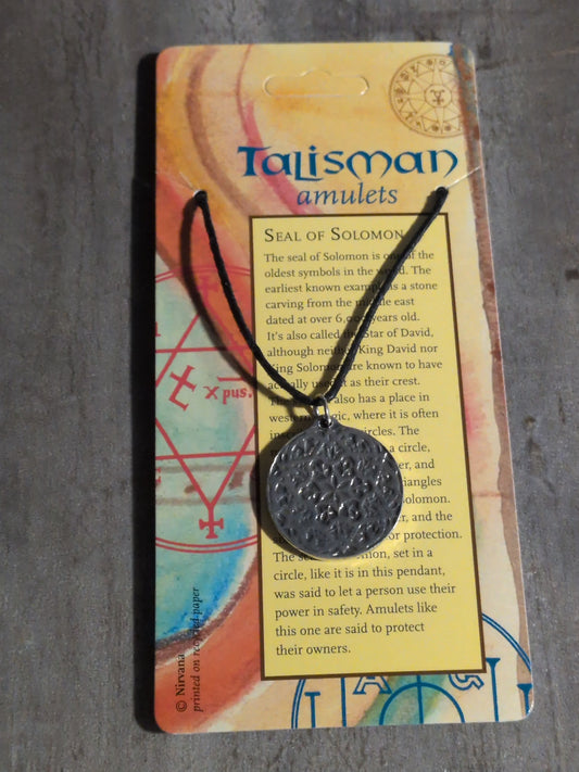 Talisman Amulets Seal of Solomon Pewter Pendant