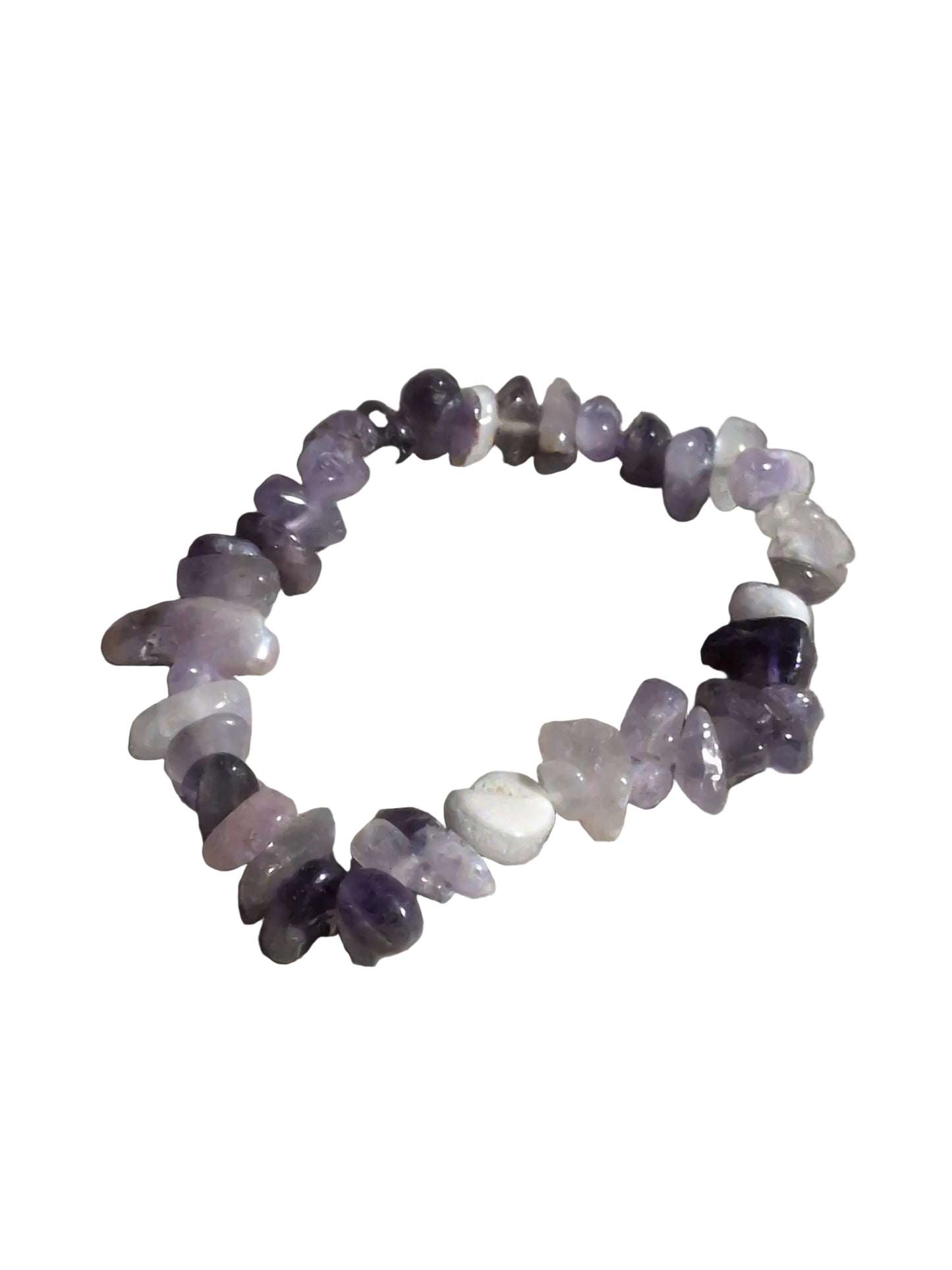 Elastic Chips Bracelet - Amethyst
