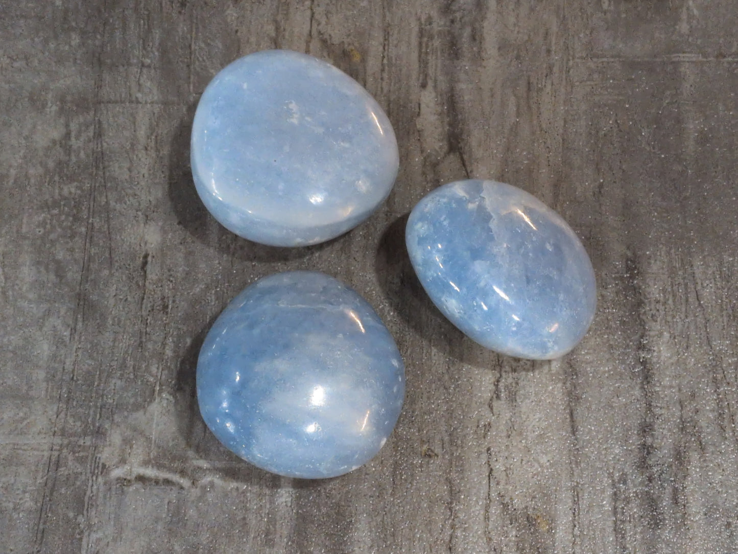 Blue Calcite palm stone